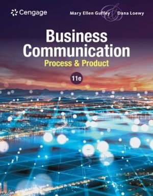 Business Communication Process and Product 11th Edition Guffey SOLUTION MANUAL